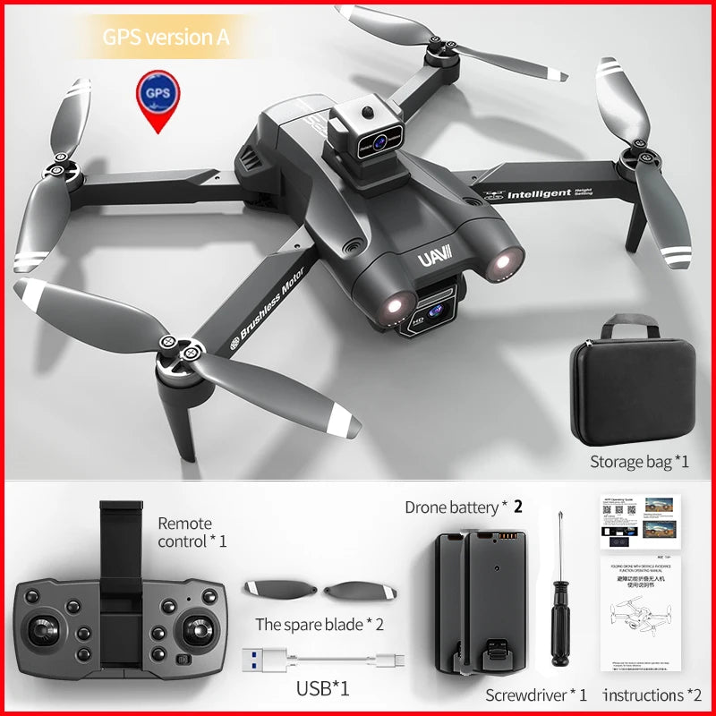 JJRC X28 GPS Drone 4K EIS Dual-Camera FPV Foldable RC Quadcopter Brushless Motor Obstacle Avoidance 2.4G WiFi - Thedroneflight