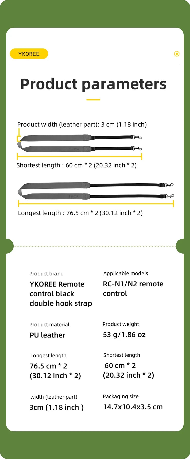 PU Lanyard for DJI MINI 2/MINI 3 PRO /4 PRO/Air 3 2/Mavic 3/Mini 4K RC-N1/N2 Remote Control Hook Neck Strap Drone Accessories - Thedroneflight