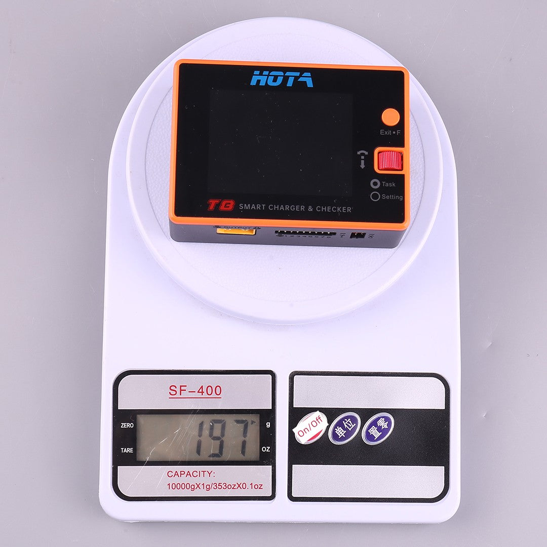 HOTA T8 Smart Balance Charger — 8S LiPo/LiHV/LiFe, 650W, 22A, Magnetic Port, Bilingual Display