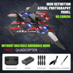 RC Aircraft with Camera Obstacle Avoidance Fighter 2.4G Airplane EPP Foam Plane Remote Control Helicopter Toys For Children Gift - Thedroneflight