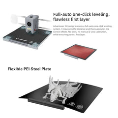 Flashforge Adventurer 5M 3D Printer | High Speed Auto-Leveling Direct Extruder