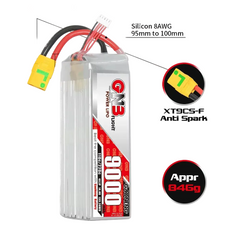 GNB Gaoneng 9000mAh 4S LiPo Battery | 14.8V RC Power Pack