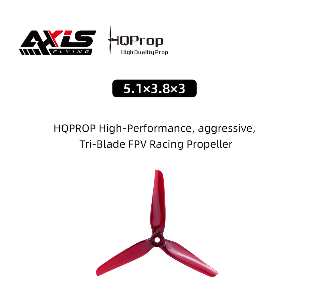 HQProp 5.1X3.8X3cm 5inch Red 3 Blade Propeller for Manta 5 Pro FPV Drone FPV Quadcopter Drone Accessories Parts - Thedroneflight