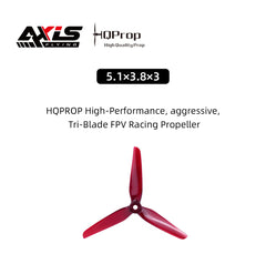 HQProp 5.1X3.8X3cm 5inch Red 3 Blade Propeller for Manta 5 Pro FPV Drone FPV Quadcopter Drone Accessories Parts - Thedroneflight