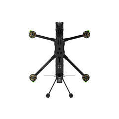iFlight Nazgul Evoque F7, underside view showing carbon frame and four motors