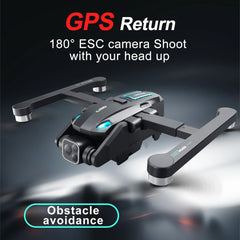 S188 GPS Rc Drone 4K HD Dual Camera Electric Control 180° Professional 5G Aerial Photography Obstacle Avoidance Brushless - Thedroneflight