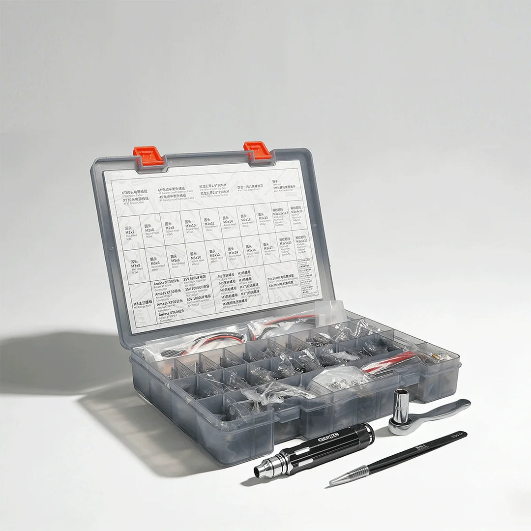 GEPRC FPV Hardware Pack Multifunctional Repair Kit with Screws/Nuts/Connectors/Cables Tools for FPV Drone Maintenance