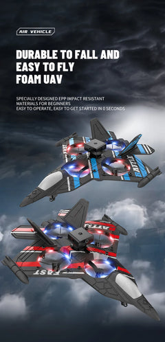 RC Aircraft with Camera Obstacle Avoidance Fighter 2.4G Airplane EPP Foam Plane Remote Control Helicopter Toys For Children Gift - Thedroneflight
