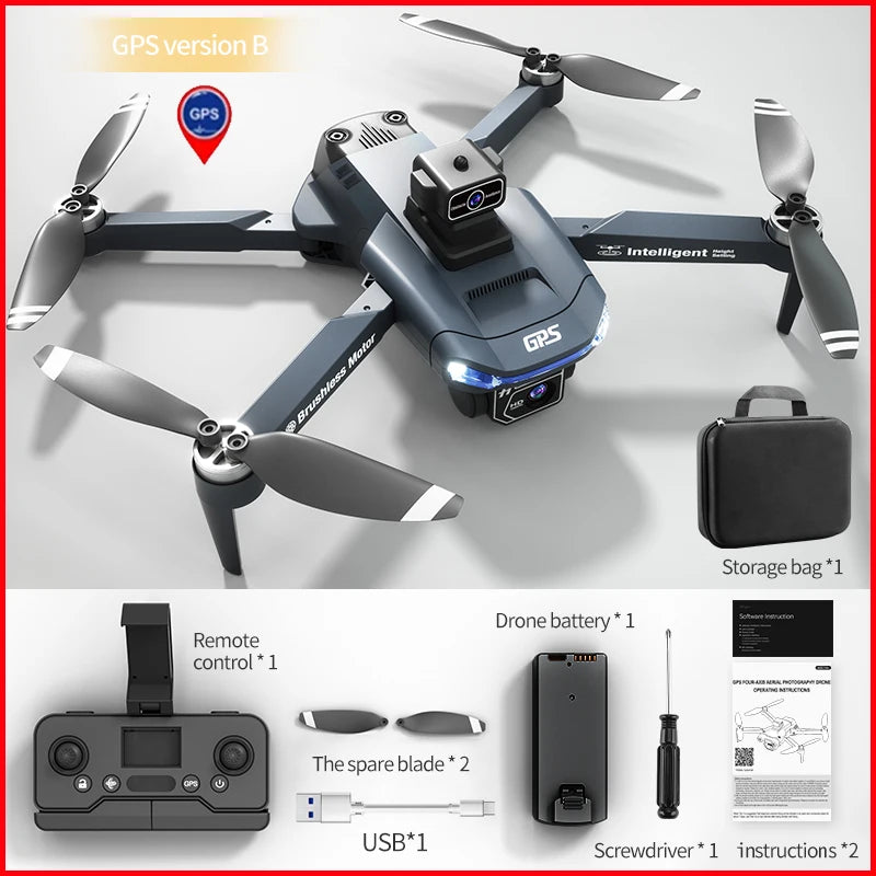 JJRC X28 GPS Drone 4K EIS Dual-Camera FPV Foldable RC Quadcopter Brushless Motor Obstacle Avoidance 2.4G WiFi - Thedroneflight