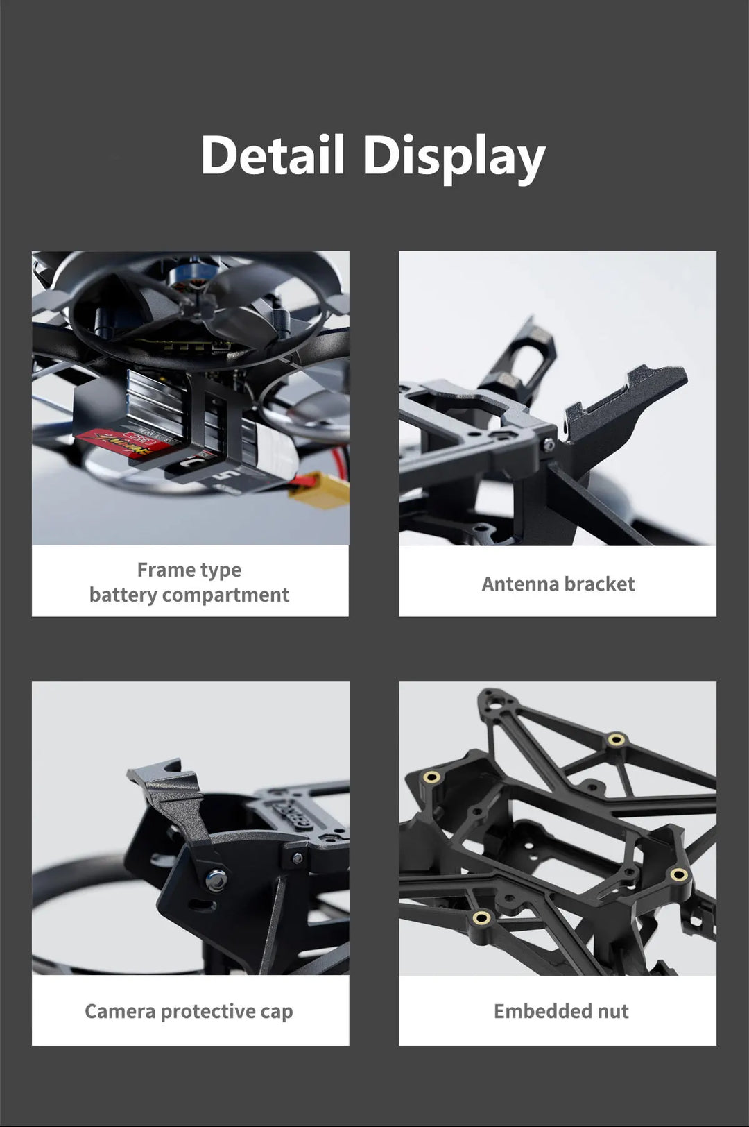 GEP-DS20 Frame 2Inch Parts Propeller Accessory Base Quadcopter FPV Freestyle RC Racing Drone DarkStar20 - Thedroneflight