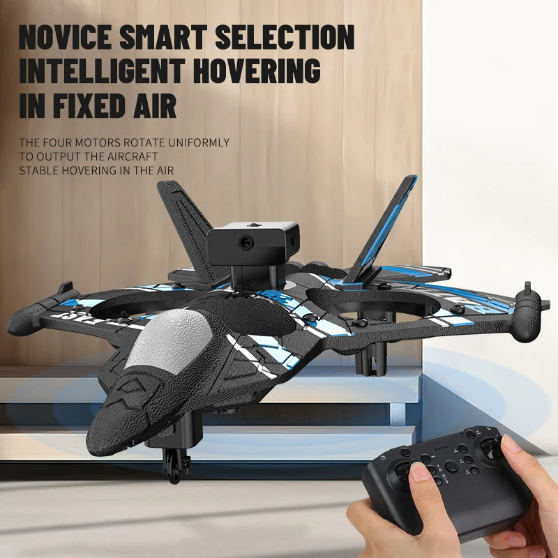 RC Aircraft with Camera Obstacle Avoidance Fighter 2.4G Airplane EPP Foam Plane Remote Control Helicopter Toys For Children Gift - Thedroneflight