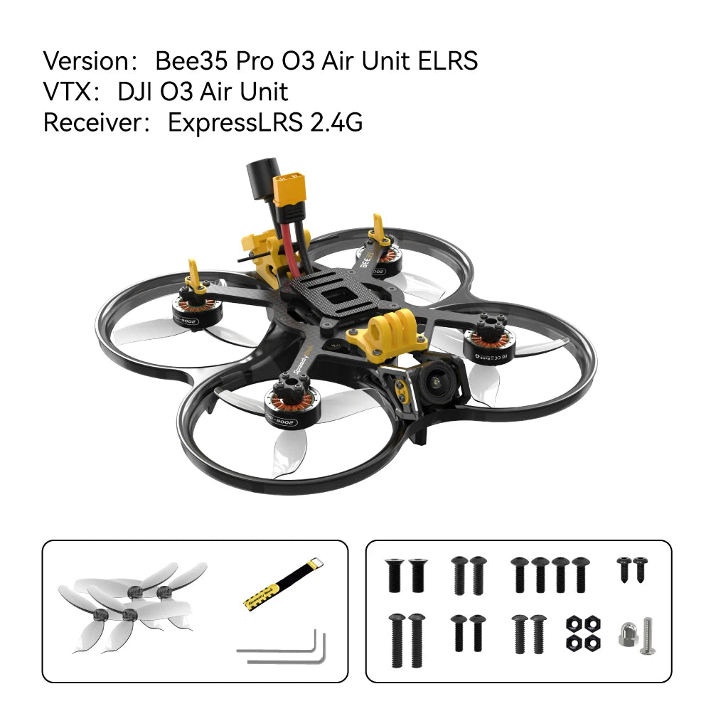 SpeedyBee Bee35 Pro 3.5" FPV Cinewhoop - DJI O3 6S ELRS