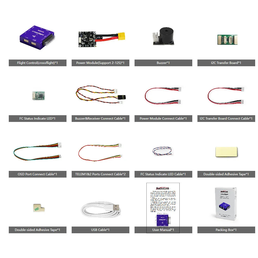 Radiolink Crossflight Flight Controller w/ Mini M8N GPS 10 PWM Channels for Drone Helicopter Airplane Car Boat Parts - Thedroneflight