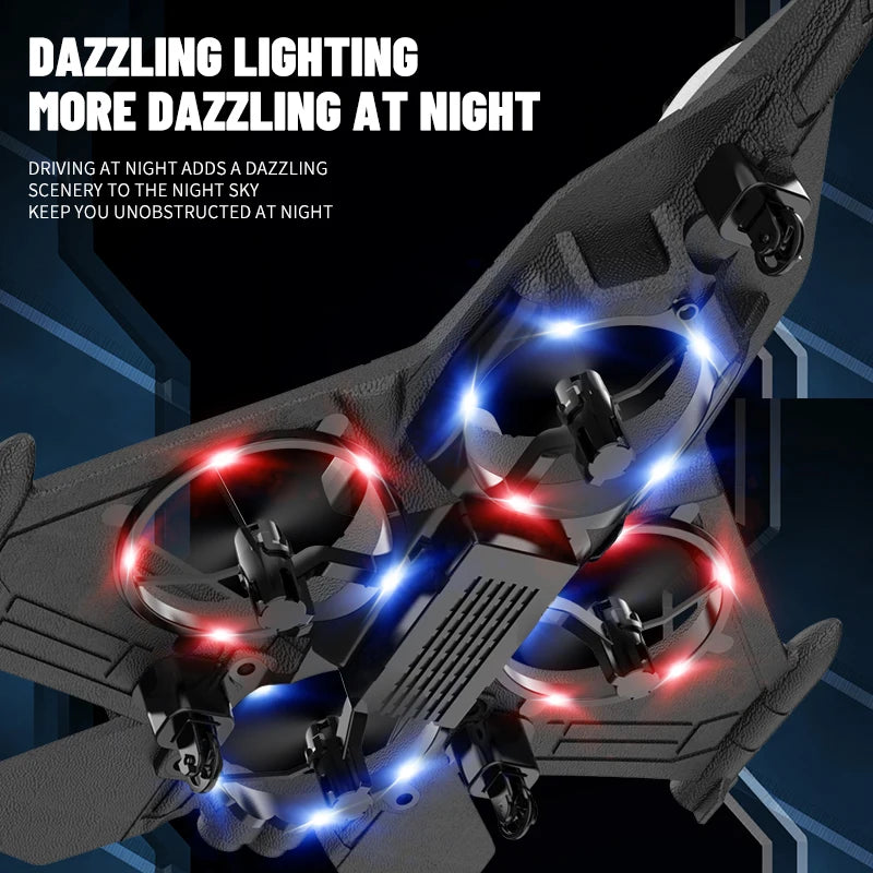 RC Aircraft with Camera Obstacle Avoidance Fighter 2.4G Airplane EPP Foam Plane Remote Control Helicopter Toys For Children Gift - Thedroneflight