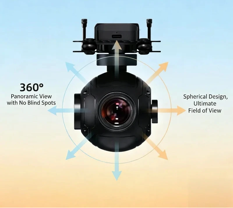 SIYI ZR10 3-Axis Gimbal Camera — 30X Zoom, 4K/60fps, Starlight Night Vision, IP53, UAV - TheDroneFlight