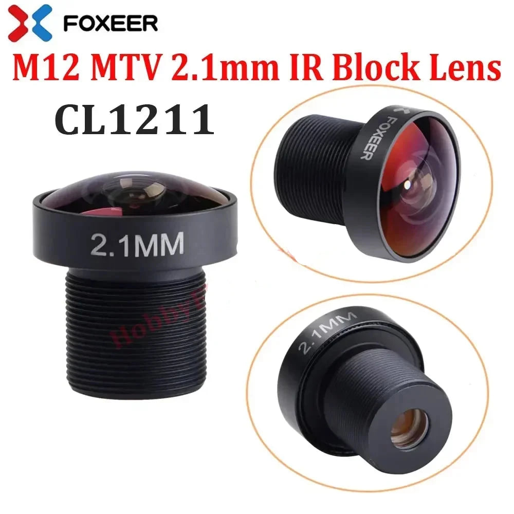 Original Foxeer Replacement Camera lens 1.7mm M8 Lens/5MP 1.8/2.1/2.5mm M12 Wide Angle Lens for Arrow/Predator/Falkor Camera