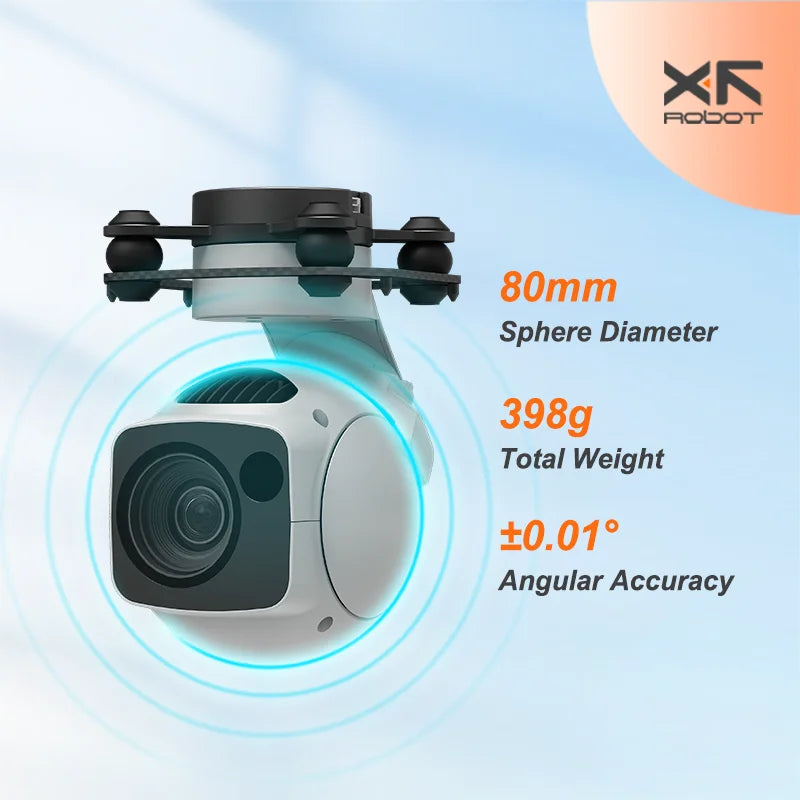 XF-D-80N 4K 40X Hybrid Zoom 3-Axis Night Gimbal Camera — UAV Pod Payload - TheDroneFlight