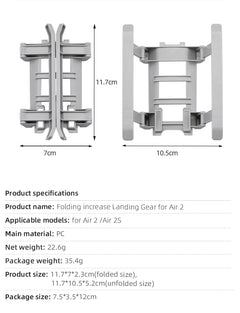 Landing Gear for DJI Mavic Air 2/AIR 2S Drone Foldable Extended Leg Support Feet Protector for DJI Air 2/AIR 2S Accessory - Thedroneflight