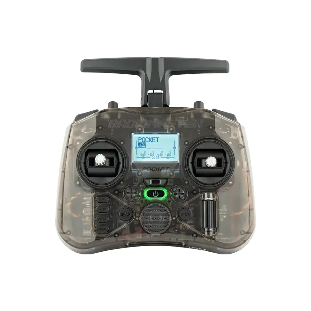 RadioMaster Pocket RC Radio Controller — EdgeTX, Hall Gimbals, ELRS 2.4GHz or CC2500 MPM, Mode 2, 288g, FCC