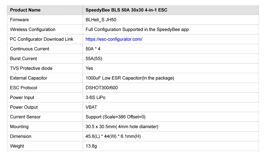 Speedybee F405 V3 50A Stack Fc Ecs Bmi270 30X30 Flight Controller Bls 4-In-1 Esc 3-6S Lipo For Rc Fpv Drone Runcam - Thedroneflight