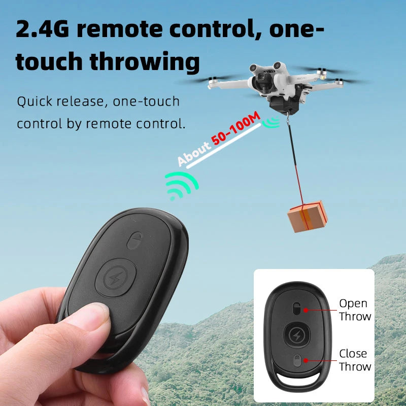 Airdrop System for DJI Mavic 3/2 Zoom AIR 2 Mini 3/Mini 4 Pro Drone Fishing Bait Wedding Ring Gift Deliver Life Rescue Thrower - Thedroneflight