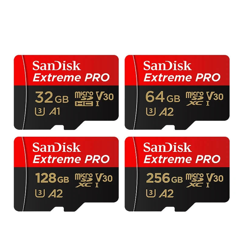 SanDisk Extreme Pro microSD Card | U3, V30, A2, 4K | 128GB–1TB