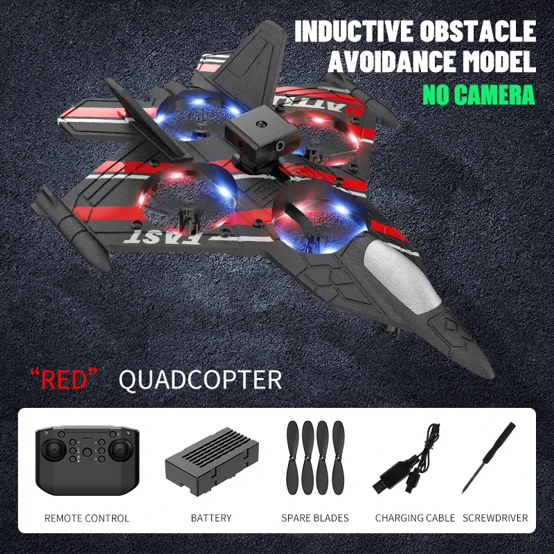 RC Aircraft with Camera Obstacle Avoidance Fighter 2.4G Airplane EPP Foam Plane Remote Control Helicopter Toys For Children Gift - Thedroneflight