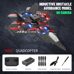 RC Aircraft with Camera Obstacle Avoidance Fighter 2.4G Airplane EPP Foam Plane Remote Control Helicopter Toys For Children Gift - Thedroneflight