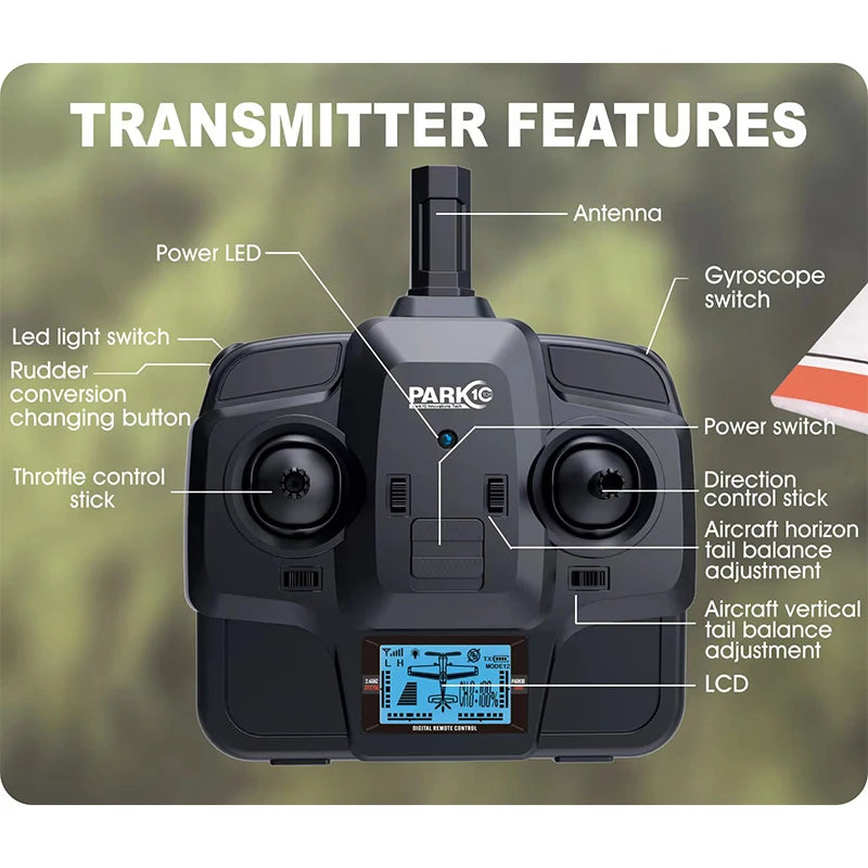 【C0】WLtoys 2.4G F949 LCD Version RC Airplane Cessna 182 3D6G 3Ch Fixed Wing Plane Outdoor Drone RTF With Gyroscope And Night - Thedroneflight