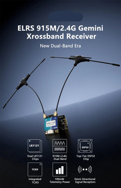 GEPRC ELRS 915MHz/2.4GHz Gemini Xrossband Receiver