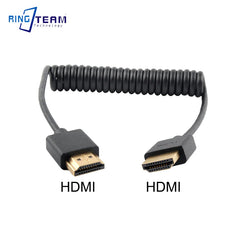4K HDMI 2.0 Coiled Extension Cable — Male-to-Male, 60Hz, HDR, ARC | HDMI / Mini / Micro - TheDroneFlight
