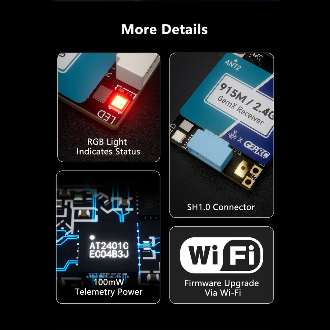 GEPRC ELRS 915MHz/2.4GHz Gemini Xrossband Receiver