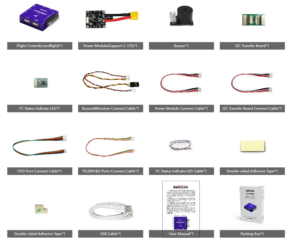 Radiolink Crossflight Flight Controller w/ Mini M8N GPS 10 PWM Channels for Drone Helicopter Airplane Car Boat Parts - Thedroneflight