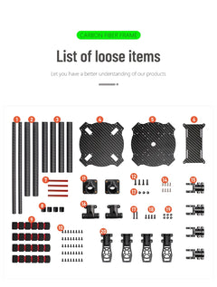 X400 X450 X500 X550 Carbon Fiber Quadcopter Frame Kit, 4-Axis FPV Training Drone for 8-13 Inch Propeller