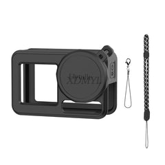 DJI Action 5 Pro/4/3 Silicone Case - Lens Cap Lanyard Protector