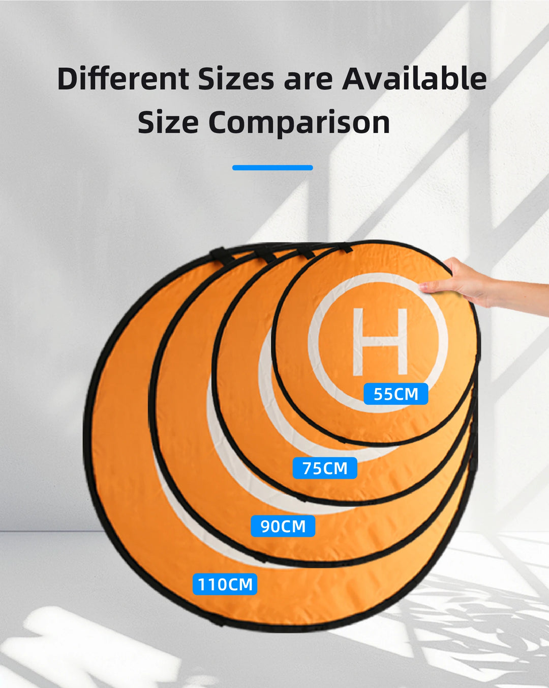RF06 Drone Quadcopters Accessories Universal 55/75/90/110CM Foldable Landing Pad RC Dron Mat Quadcopter Parking Apron Apron Pad