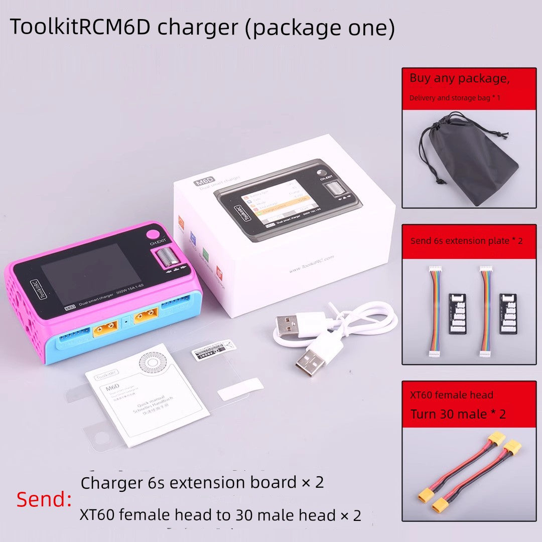 Toolkitrc Hawaii M6d Mojito Version Balance Charger 6S Lithium Battery Dual-Channel 500W Model Aircraft UAV