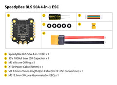 Speedybee F405 V3 50A Stack Fc Ecs Bmi270 30X30 Flight Controller Bls 4-In-1 Esc 3-6S Lipo For Rc Fpv Drone Runcam - Thedroneflight