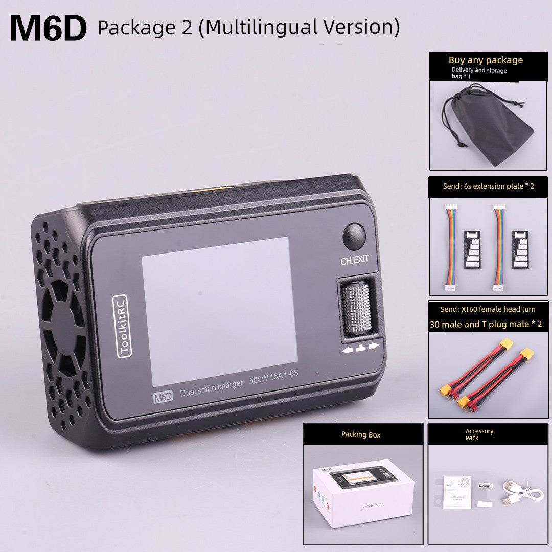 Toolkitrc Hawaii M6d Mojito Version Balance Charger 6S Lithium Battery Dual-Channel 500W Model Aircraft UAV