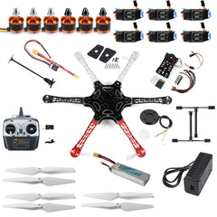 DIY F550 Hexacopter Drone Kit — 6-Axis, 550mm, 2212 920KV Motors, 9443 Props, 3–4S, 500g Payload, VTX, Optional Radio