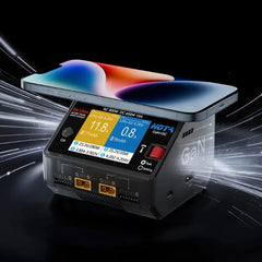 HOTA D6 Ultra AC 300W DC 650W Dual Channel Charger with GaN+SiC for 1-6S Lipo LiHV Li-ion NiMH Battery XT60