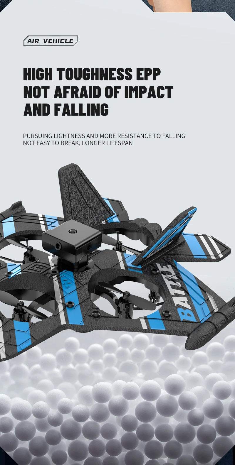 RC Aircraft with Camera Obstacle Avoidance Fighter 2.4G Airplane EPP Foam Plane Remote Control Helicopter Toys For Children Gift - Thedroneflight