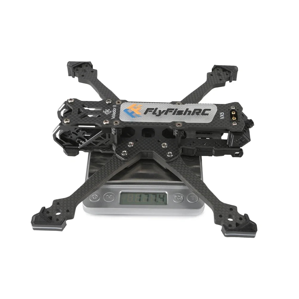 FlyFishRC II VX5 V2 5 inch T700 Volador FPV Freestyle Frame Kit compatible with DJI O3 Air Unit for FPV Racing Drone - Thedroneflight