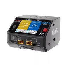 HOTA D6 Ultra AC 300W DC 650W Dual Channel Charger with GaN+SiC for 1-6S Lipo LiHV Li-ion NiMH Battery XT60