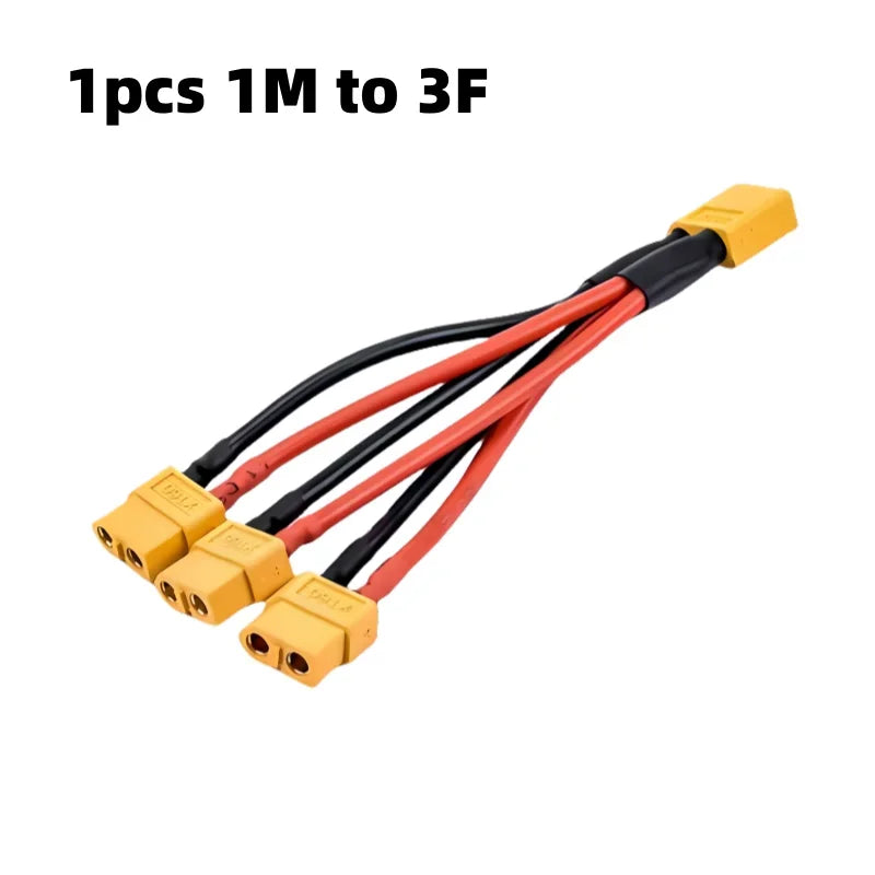 XT60 Battery Connector Y Splitter - 14AWG Parallel Cable 60A