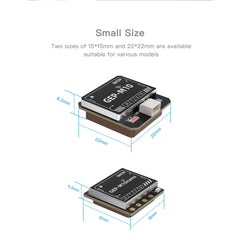 GEPRC GEP-M10 Series GPS Built-in Flash Chip QMC5883L Magnetometer DPS310 Barometer Accurate and Farad Capacitor for FPV Drone - Thedroneflight