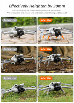 Drone Accessories for DJI Mini 4 Pro Landing Gear Expanded Increased Bracket Propeller Holder Guard Lens Cap Combo Set