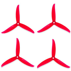 Gemfan Vanover 5136-3 5" 3-Blade PC FPV Propellers — 12 Pairs CW+CCW, M5, 4.3g, Racing & Freestyle, 6 Colors