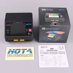 HOTA D6 Pro Dual-Channel Smart Charger — AC 200W / DC 650W, 15A×2, 1–6S LiPo/LiHV/LiFe, App Control, Wireless Charging