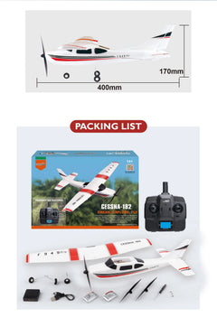 【C0】WLtoys 2.4G F949 LCD Version RC Airplane Cessna 182 3D6G 3Ch Fixed Wing Plane Outdoor Drone RTF With Gyroscope And Night - Thedroneflight